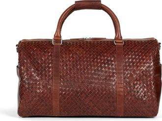 Howard London Braided Weekend Bag John - Heren - Weekendtassen - Bruin - ONE Size - Leer - Tassen