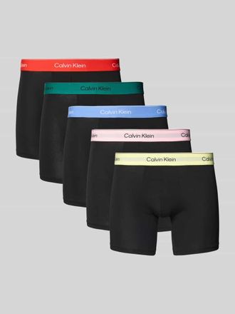 Calvin Klein Underwear Trunks mit elastischem Logo-Bund im 5er-Pack in Black, Gr&ouml;&szlig;e M
