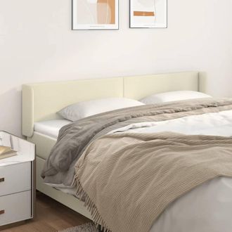 vidaXL Cabecero De Cuero Sint&eacute;tico Color Crema 203x16x78/88 Cm Vidaxl