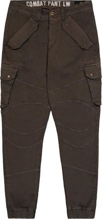 Alpha Industries Cargohose ALPHA INDUSTRIES Combat Pant, Herren, Gr. 30, Normalgr&ouml;ssen, schwarz (schwarz olive), Obermaterial: 98% Baumwolle, 2% Elastan; Futter: 100% 
