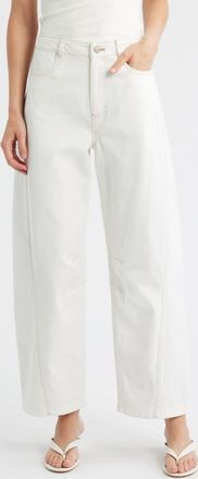 Boss Orange by Hugo Boss Wide Leg Pants in Soft Cream at Nordstrom, Size 10