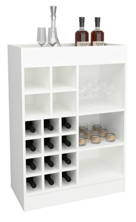 VCM Gabinete De Vino Dimensiones Aprox. Al. 100 X An. 70 X P. 38 Cm Estante De Cocina Estante Estante De Vino - Esilo (blanco) - Vcm
