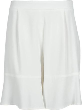 L'autre Chose Elegante Viscose Acetaat Broek - Dames - Korte Broeken - Wit - S - Korte Broeken