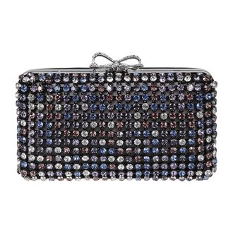 Self Portrait Tassen, Dames, Veelkleurig, ONE Size, Polyester, Crystal Chainmail Clutch Bag
