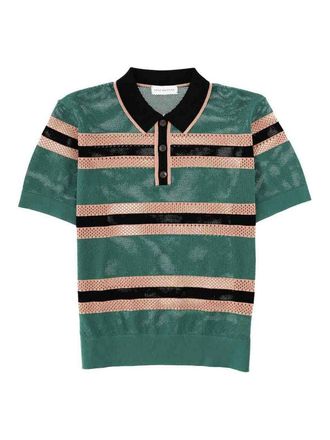 Dries Van Noten Perforated Polo Shirt