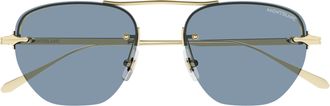 Montblanc Mb0404s Metal Frame Sunglasses with Gold Finish