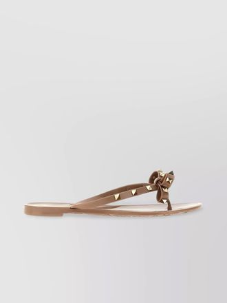 Valentino Garavani rubber rockstud bow thong sandals