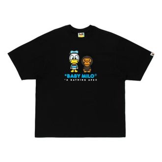 A Bathing Ape x Disney Donald Duck Baby Milo Relaxed Fit T-Shirt Black 0ZXTEM917101Q-BLK