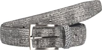 Floris Van Bommel Accessoires, Heren, Grijs, 95 CM, Leer, De Belter Riem