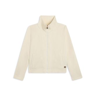 Freddy Felpa cropped in ciniglia con zip e collo alto