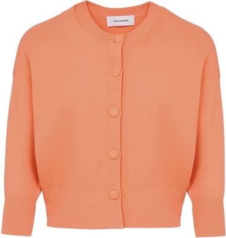 Yves Salomon Cardigan crop - Arancione