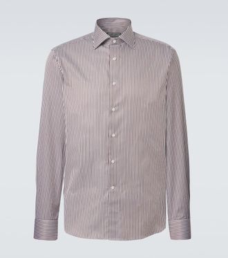 Canali Striped cotton shirt