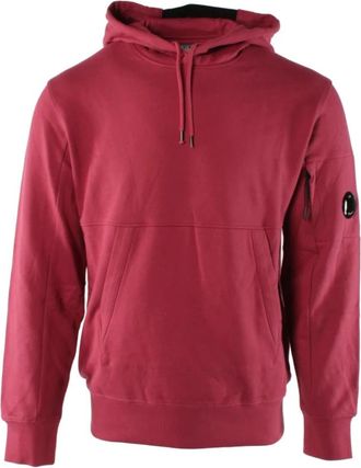 C.P. Company Diagonal Raised Fleece Sweater - Heren - Hoodies - Rood - 2XL - Katoen - Hoodies & sweatvesten
