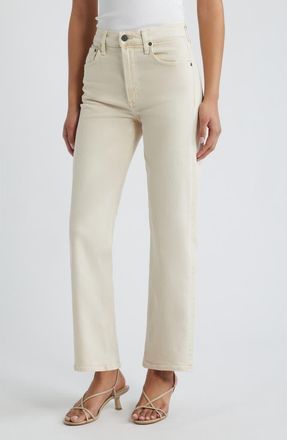 Citizens Of Humanity Palma High Waist Ankle Straight Leg Jeans in Almond Light Beige at Nordstrom, Size 24