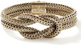 John Hardy Love Knot Bracelet, 13mm in Gold at Nordstrom, Size Medium
