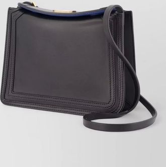 Lanvin compagnon 16 leather asymmetric shoulder bag