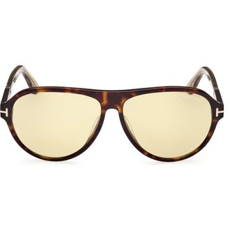 Tom Ford Quincy 59mm Pilot Sunglasses in Havana /Eco /Khaki at Nordstrom