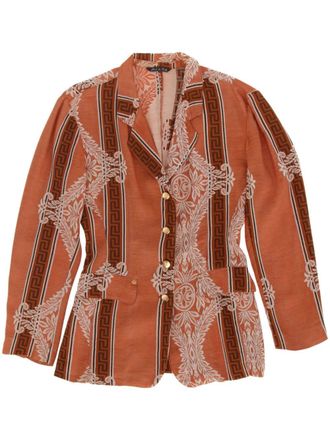 Jean Paul Gaultier Blazer con stampa paisley 2000 - Arancione