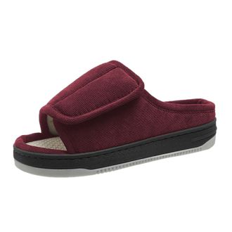 Generic Slippers Women Adjustable Linen Footwear For Outdoor Indoor Comfortable Slides With Hook And Loop Closure Anti Slip Home Use For Men And Ladies Womens