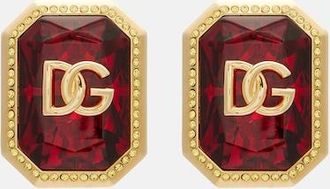 Dolce & Gabbana DG embellished clip-on earrings