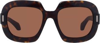 Ferragamo Ferragamo Brown Square Ladies Sunglasses SF2068SE 242 54