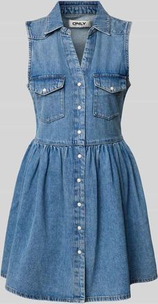 Only Tailliert Jeanskleid aus reiner Baumwolle Modell CYRUS in Jeansblau, Gr&ouml;&szlig;e XL