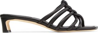 Jimmy Choo London Carmel braided 35mm sandals - women - Leather/Nappa Leather - 35,5 - Black