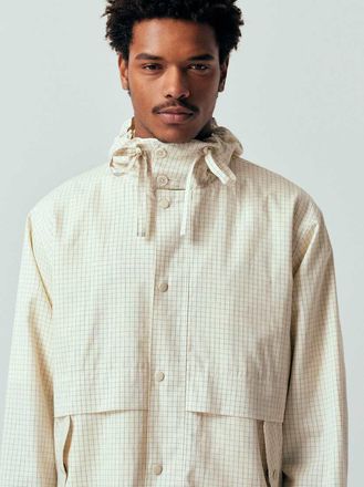 Asos Giacca a vento oversize beige a quadri-Neutro