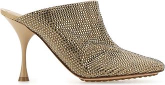 Bottega Veneta Beige Embellished Slip On Mules