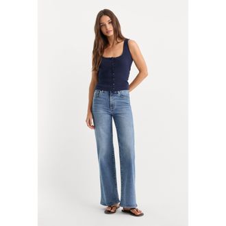 Good American Womens Always Fits Slim Palazzo Jeans | Tawny, Size 14-18 Plus | Good American by Khlo&Egrave; Kardashian