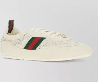 Gucci shift sneakers embroidered accents low top sole
