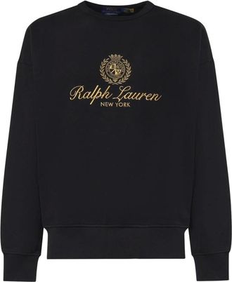 Polo Ralph Lauren Crewneck Sweatshirt - Heren - Sweatshirts & Hoodies - Zwart - Maat: 2XL Katoen