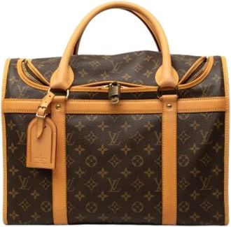 Louis Vuitton Pre-owned Dog Carrier - Dames - Vintage Handtas - Bruin - ONE Size - Vintage