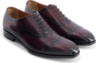 Anthony Veer Genoa Cap-toe Oxford in Chestnut Depth Brown Leather at Nordstrom, Size 10.5