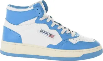 Autry Blue High-Top Leather Sneakers