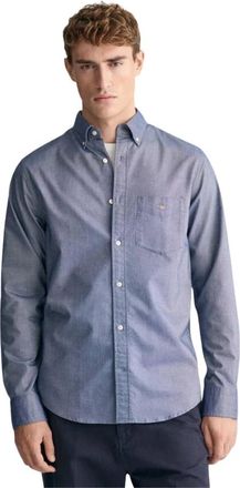 GANT Hombre, Camisas, Azul, Talla: L