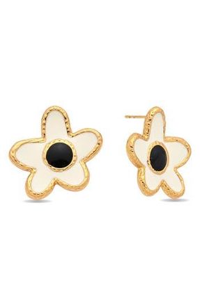 Eye Candy Los Angeles Rosetta Stud Earrings in Gold at Nordstrom Rack
