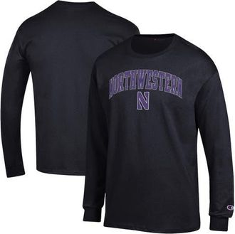 Champion Mens Champion Black Northwestern Wildcats Arch Over Logo Long Sleeve T-Shirt at Nordstrom, Size Xx-Large