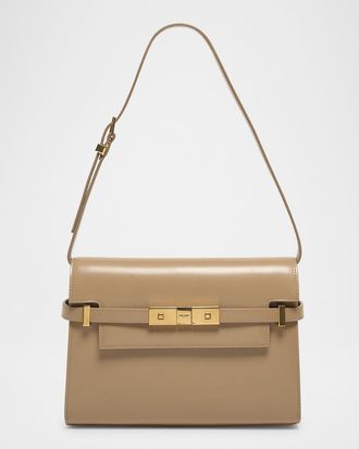 Saint Laurent Manhattan Small Shoulder Bag in Smooth Leather