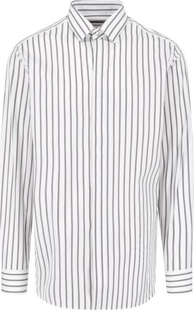 Tom Ford Vertical Striped Casual Shirt with Pointed Collar
