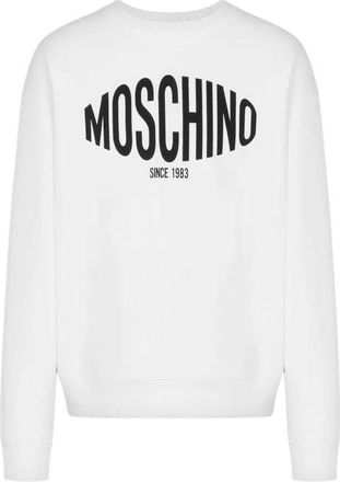 Moschino Bedrukte katoenen sweater - unisex - Sweatshirts - Wit - XS - Katoen - Hoodies & sweatvesten