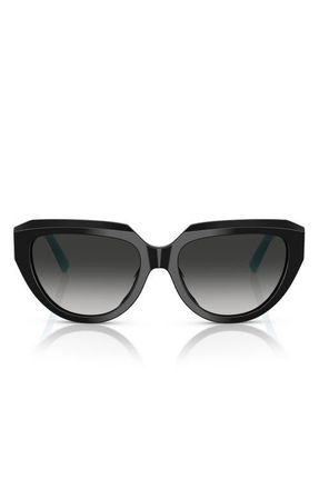 Tiffany & Co. 55mm Pillow Sunglasses in Black /Grey Gradient at Nordstrom