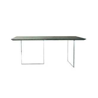 Konte Design Mesa de roble macizo nudoso y cristal 250x100 cm (beton)