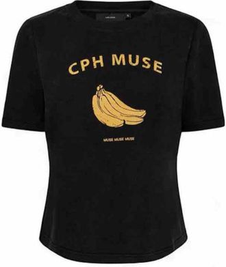 Copenhagen Muse Dames, Tops, Zwart, Maat: S Katoen