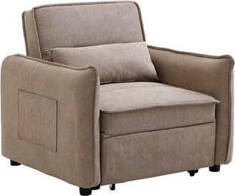 Vente-Unique Poltrona letto in tessuto talpa - FENORA