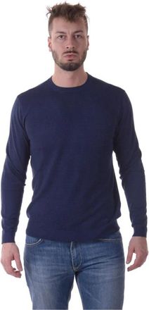 Armani Gezellig Gebreide Trui Pullover - Heren - Sweatshirts - Blauw - L - Hoodies & sweatvesten