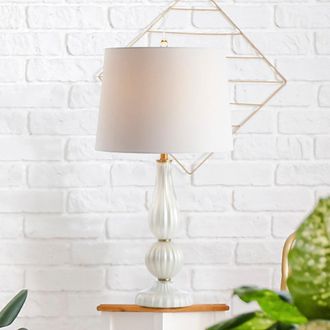 Jonathan Y Designs Maddie 28 Glass/Metal LED Table Lamp