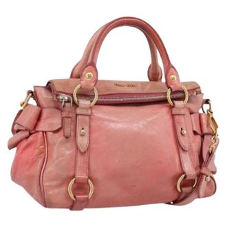 Miu Miu Pre-owned Hand Bag - Dames - Vintage Handtas - Roze - ONE Size - Leer - Vintage