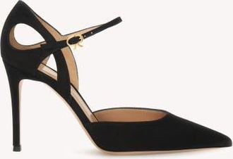 Gianvito Rossi Charlotte Pump in Black Suede at Nordstrom, Size 39.5