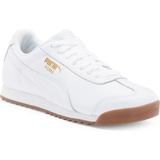Puma Roma Classic Sneaker in Puma White-Puma Team Gold at Nordstrom Rack, Size 10.5